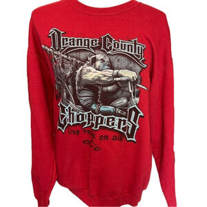 Vintage Orange County Choppers Motorcycle Bulldog Sweatshirt M